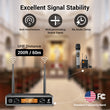 Laden Sie das Bild in den Galerie-Viewer, TONOR TW821 UHF Wireless Microphones System with Metal Cordless Handheld/Headset/Lavalier Lapel Mics, Bodypack Transmitter, Receiver