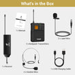 Laden Sie das Bild in den Galerie-Viewer, TONOR TW632 UHF Wireless Microphone System with Dual Headset Microphones/Lavalier Lapel Mics