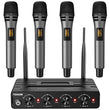 Laden Sie das Bild in den Galerie-Viewer, TONOR TW360 Wireless Microphone System with 4x10 Channel Cordless Handheld Microphone