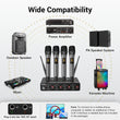 Laden Sie das Bild in den Galerie-Viewer, TONOR TW360 Wireless Microphone System with 4x10 Channel Cordless Handheld Microphone