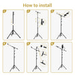 Load image into Gallery viewer, TONOR T35 Microphone Stand with Tablet Holder, Tripod Boom Arm for Floor