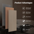 Laden Sie das Bild in den Galerie-Viewer, TONOR 2 Pieces Wood Slat Panels, 48" x 24" 3D Grooved Living Room Wood Adhesive Acoustic Panels