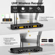 Load image into Gallery viewer, TONOR TW844 UHF Wireless Microphone System with Bodypack Transmitter, 4*10 Channels, 295ft Range