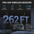 Load image into Gallery viewer, TONOR TW790 Rechargeable Wireless Microphone, Metal Dual UHF 328ft Range Handheld Microphone System