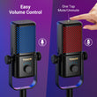 Load image into Gallery viewer, TONOR Gaming Microphone Compatible with Xbox, RGB Streaming Boom Microphone, Compatible with Capture Card TCX3+ Black
