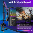 Load image into Gallery viewer, TONOR Gaming Microphone Compatible with Xbox, RGB Streaming Boom Microphone, Compatible with Capture Card TCX3+ Black