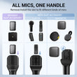 Load image into Gallery viewer, TONOR Wireless Microphone Handle Compatible with DJI RODE, Windshield for Vlog, Reporting, Interview, TP40