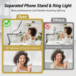 Load image into Gallery viewer, TONOR TRL-20 Pro Overhead Ring Light Kit, 10" Ringlight with Heavy Duty Boom Arm and Phone Holder, Adjustable Angle