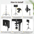 Load image into Gallery viewer, TONOR T60 Isolation Shield Pack for Mic, High Density Absorbent Foam Shield with Pop Filter & Tripod StandPanels