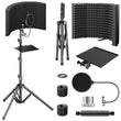 Load image into Gallery viewer, TONOR T60 Isolation Shield Pack for Mic, High Density Absorbent Foam Shield with Pop Filter & Tripod StandPanels