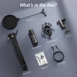 Load image into Gallery viewer, TONOR Q9S RGB USB Condenser Microphone