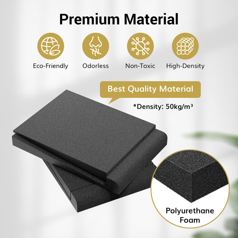 TONOR Studio Monitor Acoustic Speaker Isolation Pads, High Density Sound Baffle for Most 5 Inch Speakers