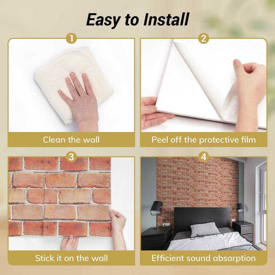 TONOR 6-pack Self-adhesive Large Wall Acoustic Panels