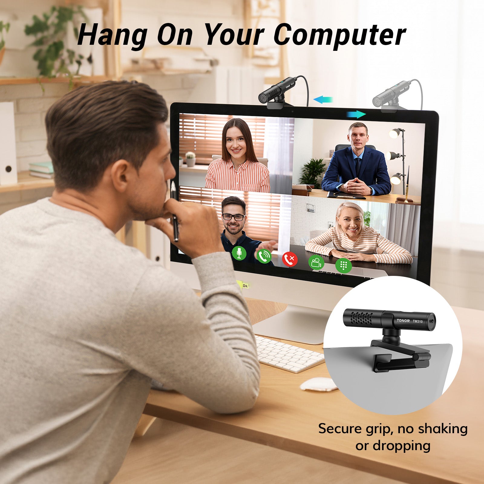 TM310 USB Conference Microphone for Laptop, Suitable for Video Call ...