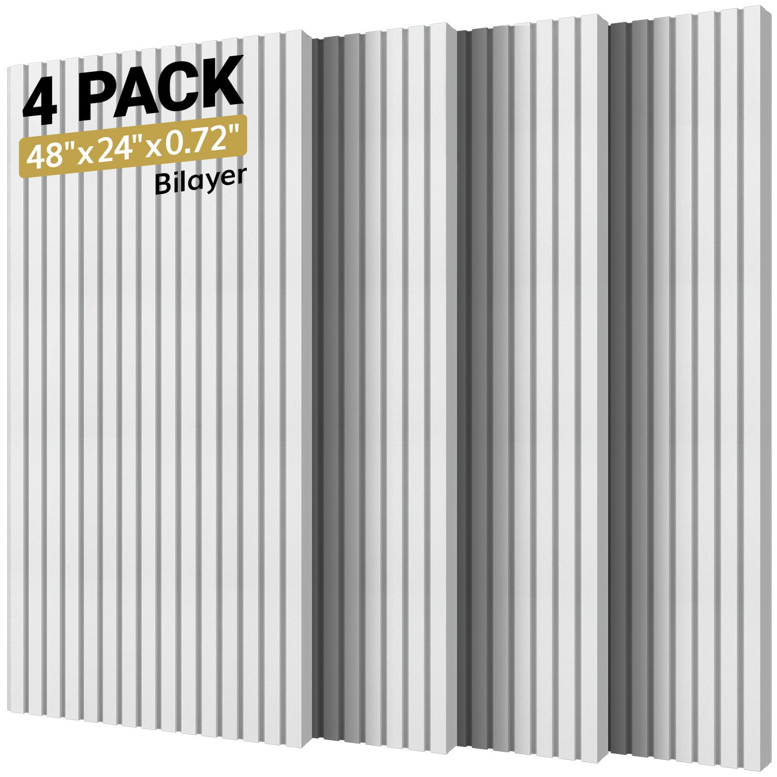 Wall Panel Layer 4-pack double-layer acoustic panels, large self-adhesive wall panels ...