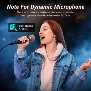 TONOR D58 Cardioid Dynamic Wired Vocal Microphone with Built-in Pop Filter and Spherical Grid