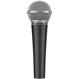 TONOR D58 Cardioid Dynamic Wired Vocal Microphone with Built-in Pop Filter and Spherical Grid