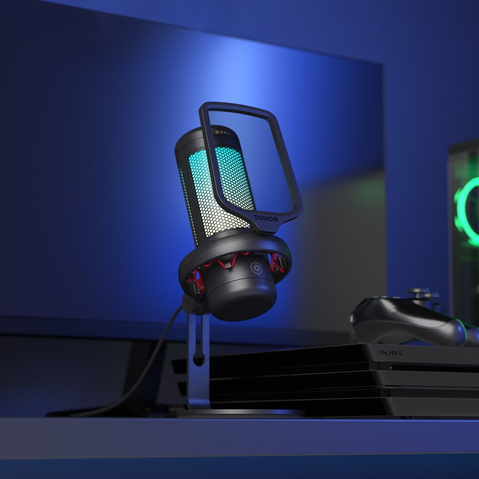 USB Microphone with RGB/Gain Control - TONOR
