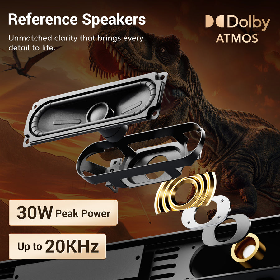 TONOR Smart TV Sound Bar with Dolby Atmos, Works with HDMI eARC/Opt/AUX/USB