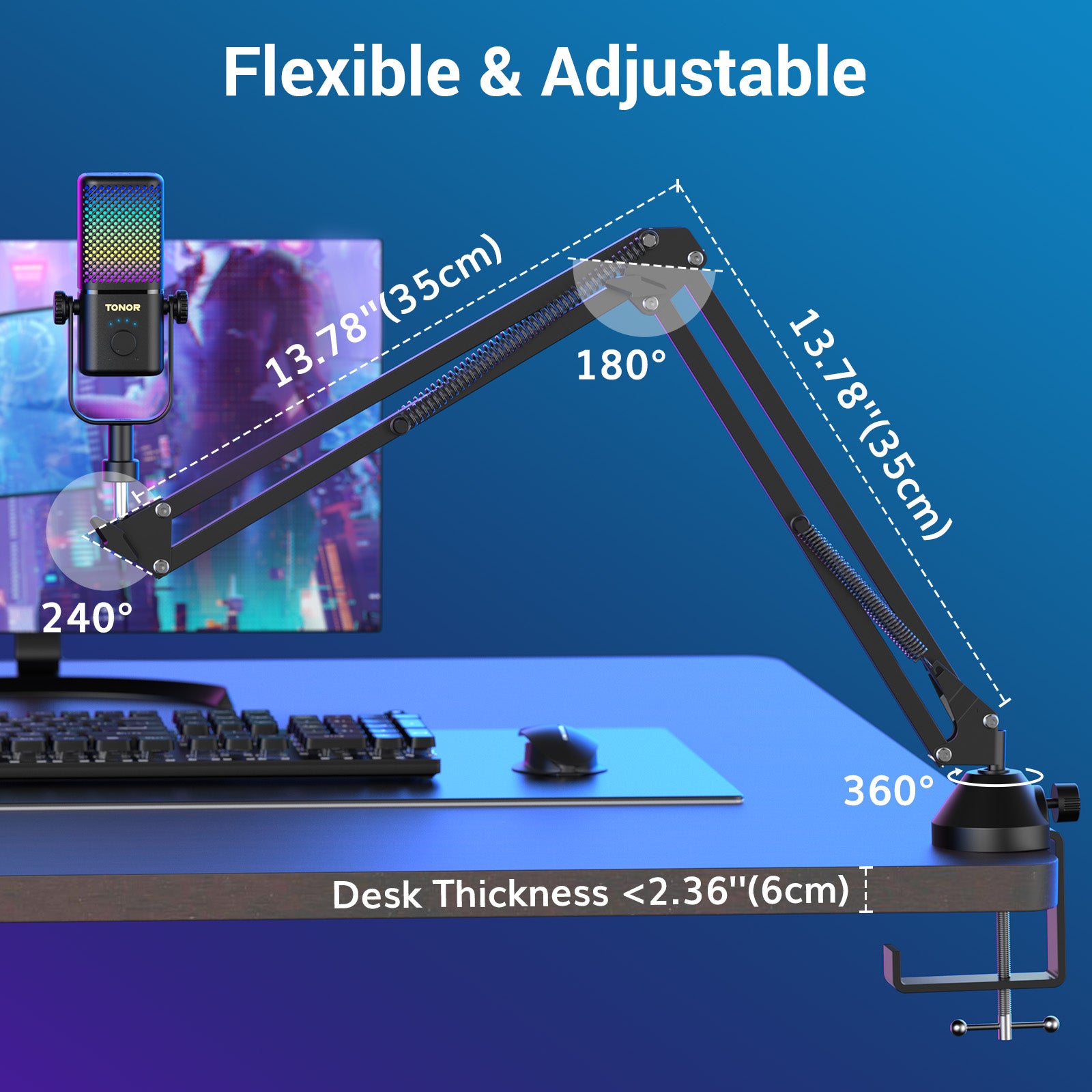 TCX3+ Gaming Microphone Compatible with Xbox - TONOR