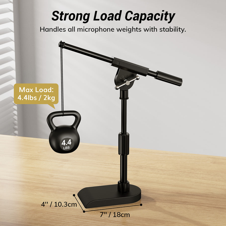 TONOR Adjustable Desktop Mic Stand for Blue Yeti, Weighted Base with Twist Clutch