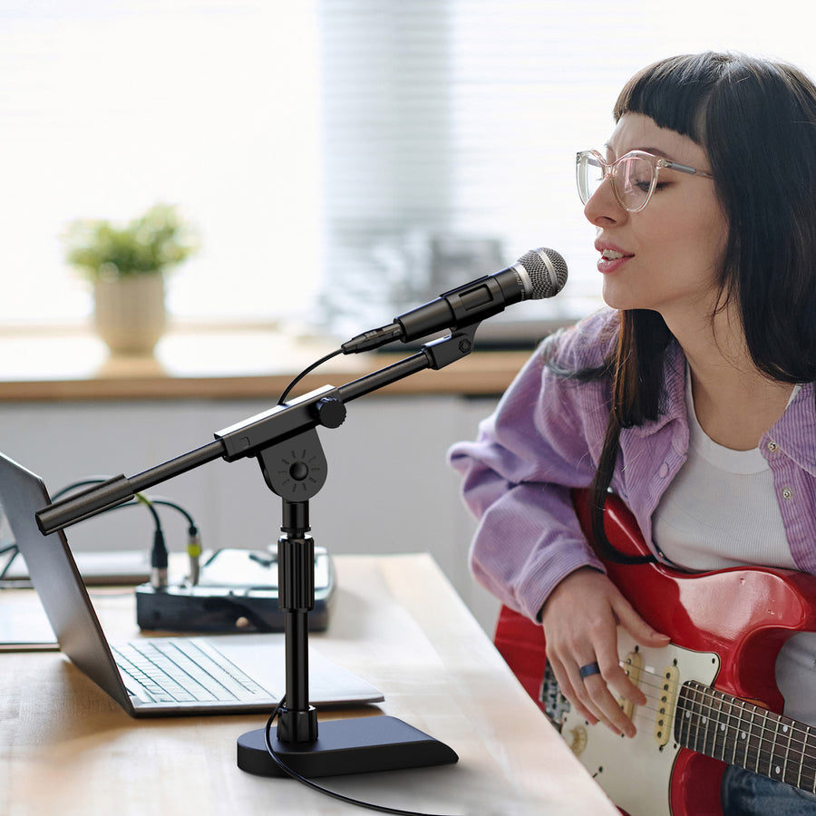 TONOR Adjustable Desktop Mic Stand for Blue Yeti, Weighted Base with Twist Clutch