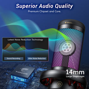 TONOR TC310 RGB USB Condenser Gaming Microphone