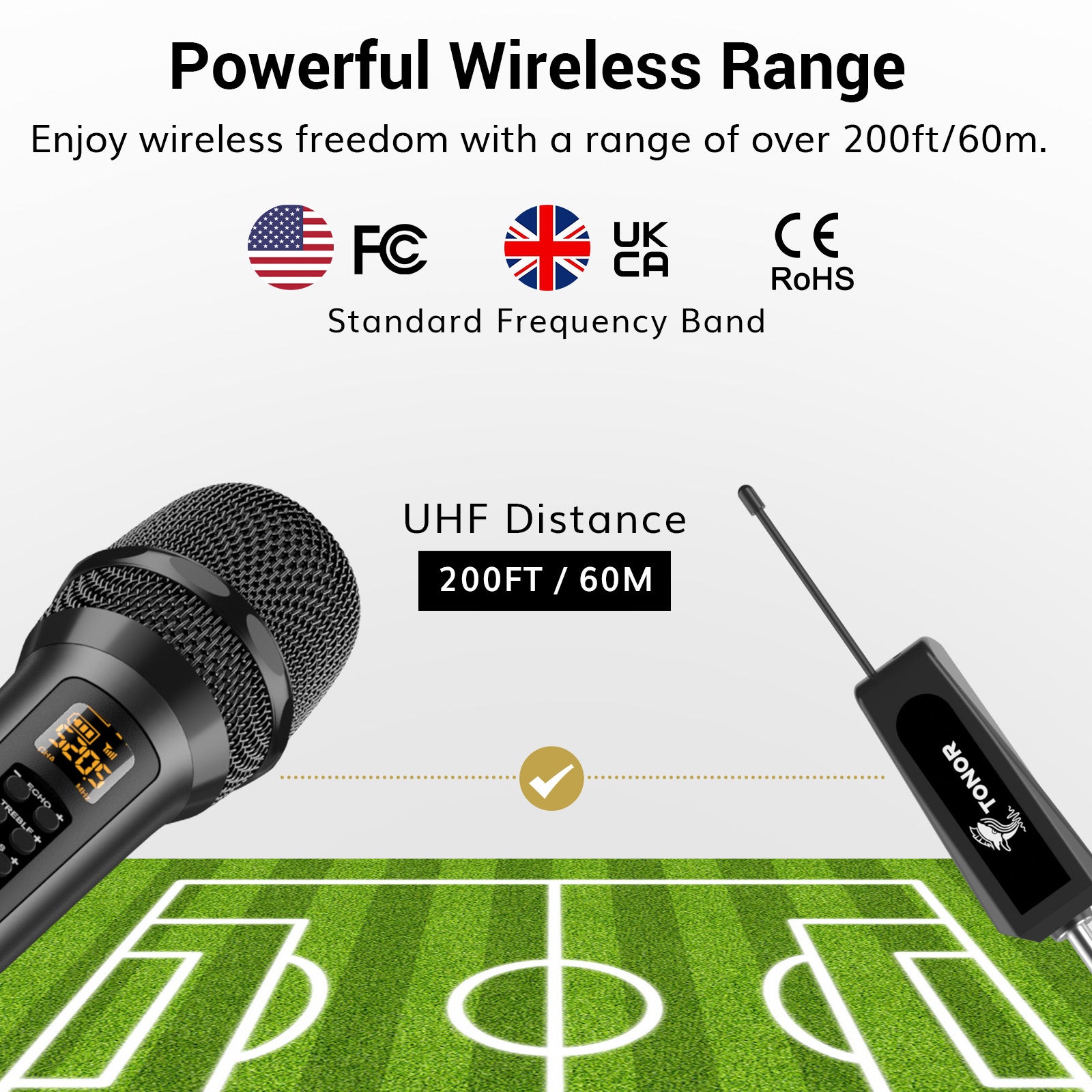 TW525 Wireless Microphone With Treble/Bass/Echo TONOR