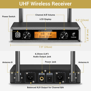 TONOR TW-820 Dual Wireless Microphone