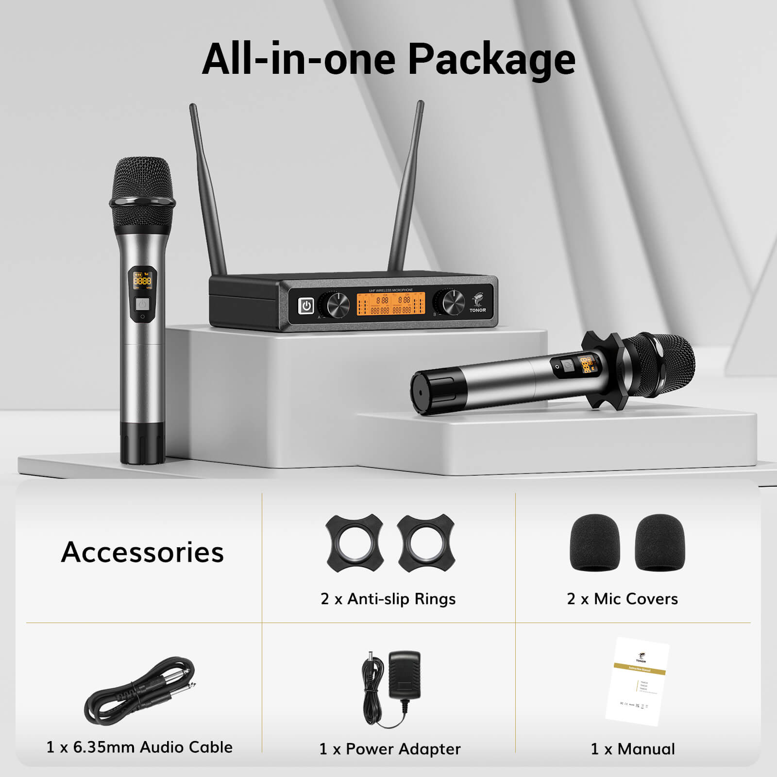 TW820 Dual Wireless Microphone TONOR
