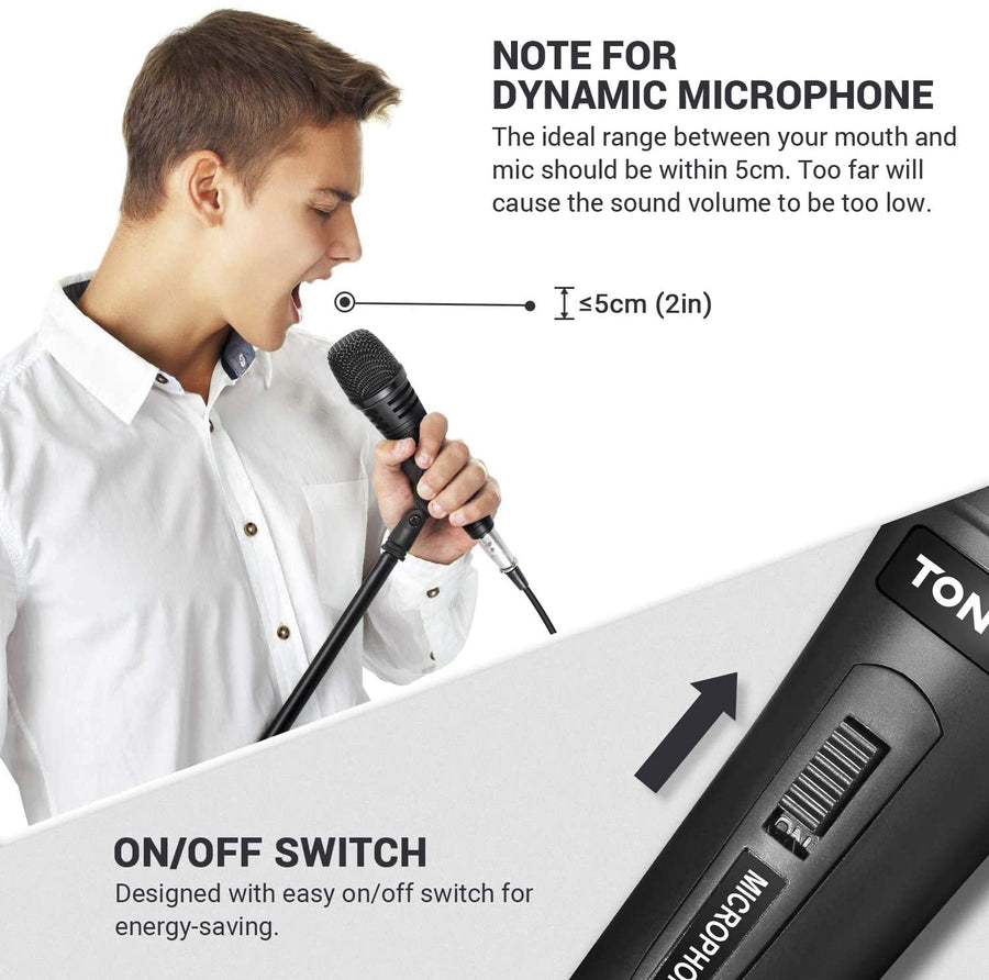 TONOR Micro Dynamique Vocal pour Le Chant, Microphone de karaoké