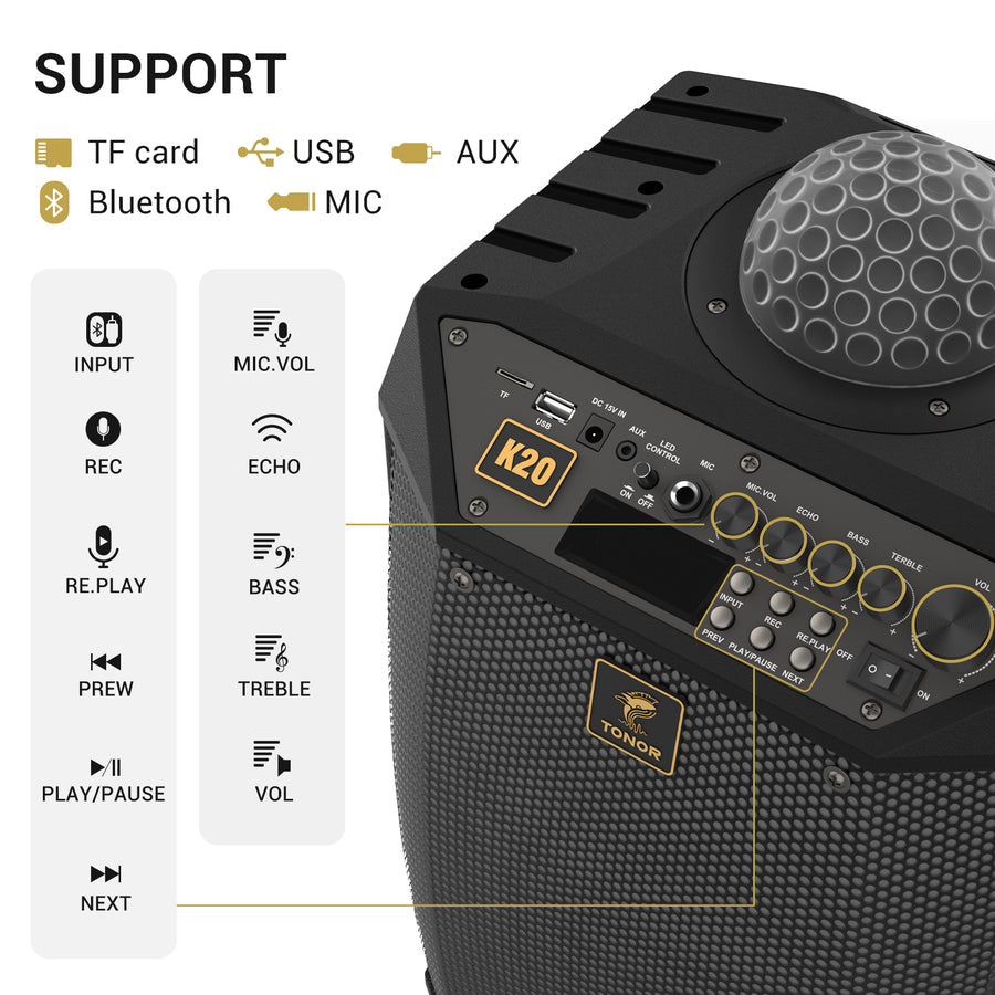 TONOR K20 Wireless Karaoke Machine