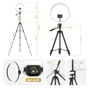 TONOR 12'' Selfie Ring Light with Tripod Stand TRL-20