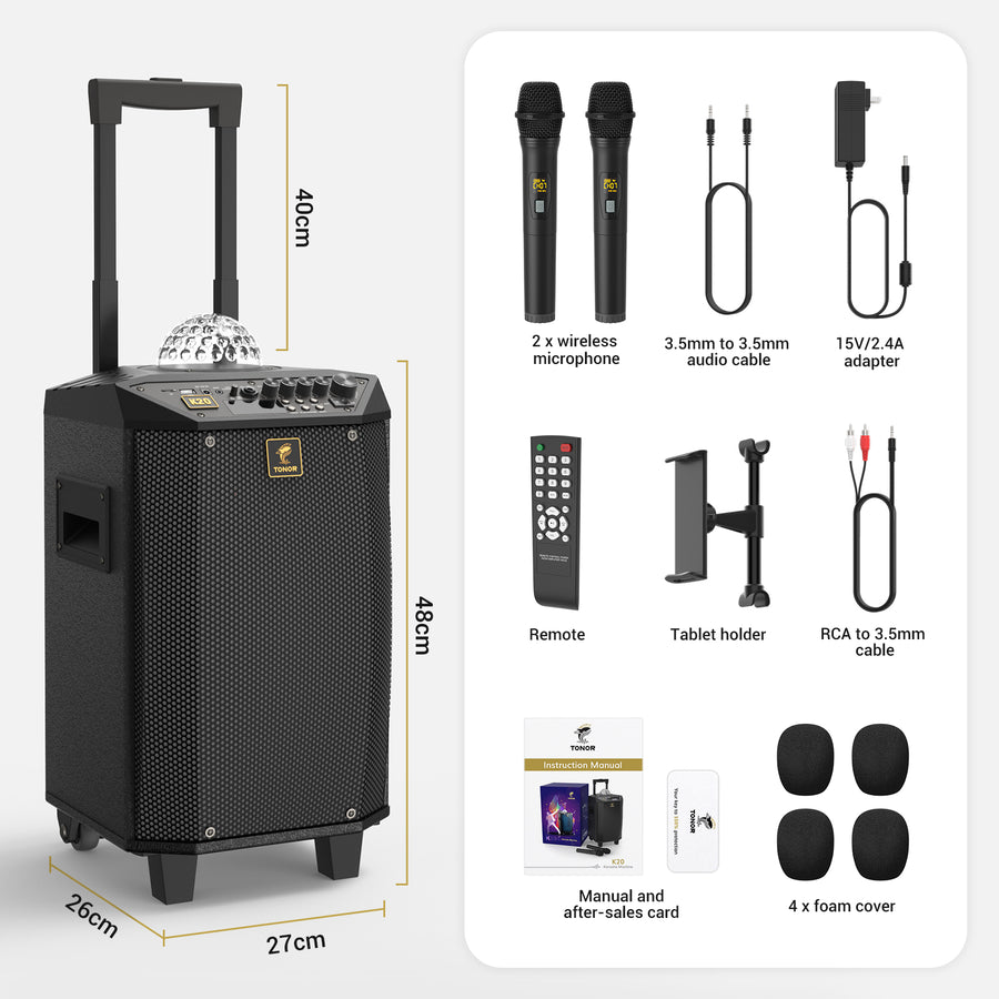 TONOR K20 Wireless Karaoke Machine