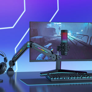 TONOR T90 RGB Mic Stand, Adjustable Boom Arm