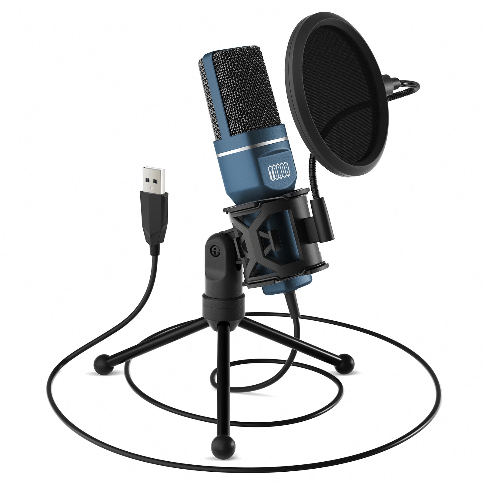 Blue Yeti USB Mic Kit with Shockmount & Boom Arm B&H Photo Video