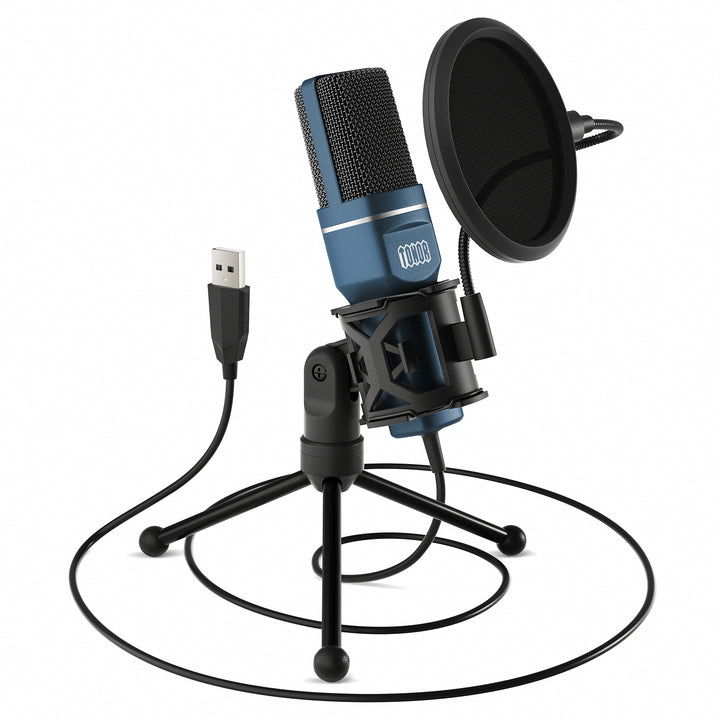 Micrófono USB TONOR TC-777 con trípode y filtro pop