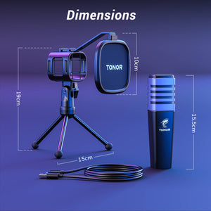 TONOR TC30-RGB USB Condenser Microphone
