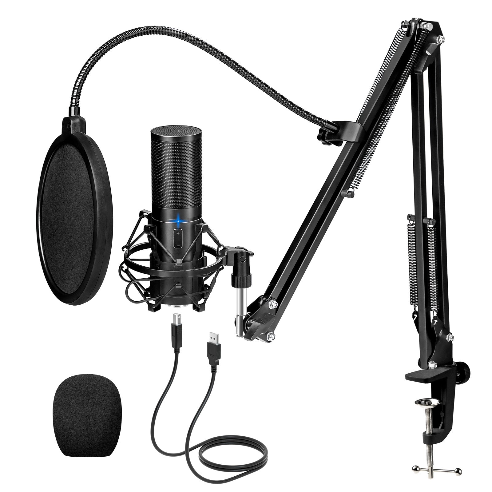 Microphone de jeu PC, microphone USB pour streaming Podcast Studio