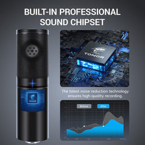 TONOR USB Microphone Gaming kit, Micro RGB PC Condensateur
